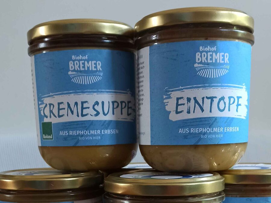 Cremesuppe und Eintopf aus Riepholmer Erbsen